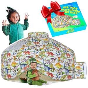 Skywin Dinosaur Air Tent Playhouse for Kids - Large Inflatable Indoor Fort (77"